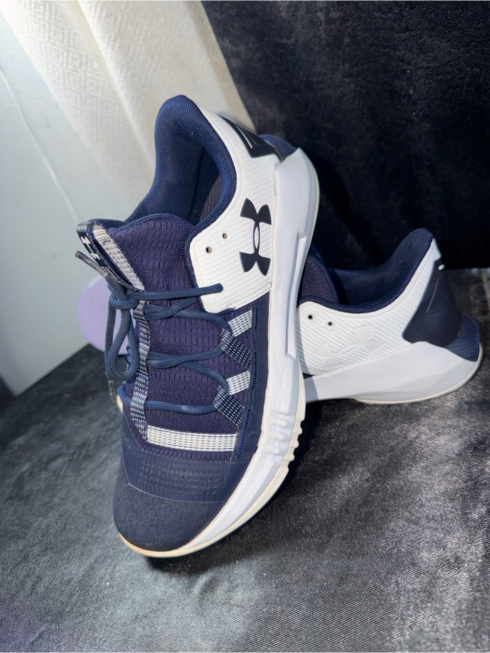 Under Armour Women's Navy and White Training Sneakers
